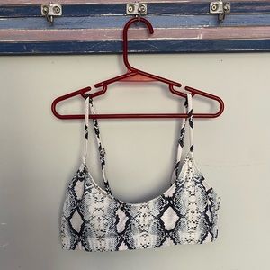 Snake print bikini top